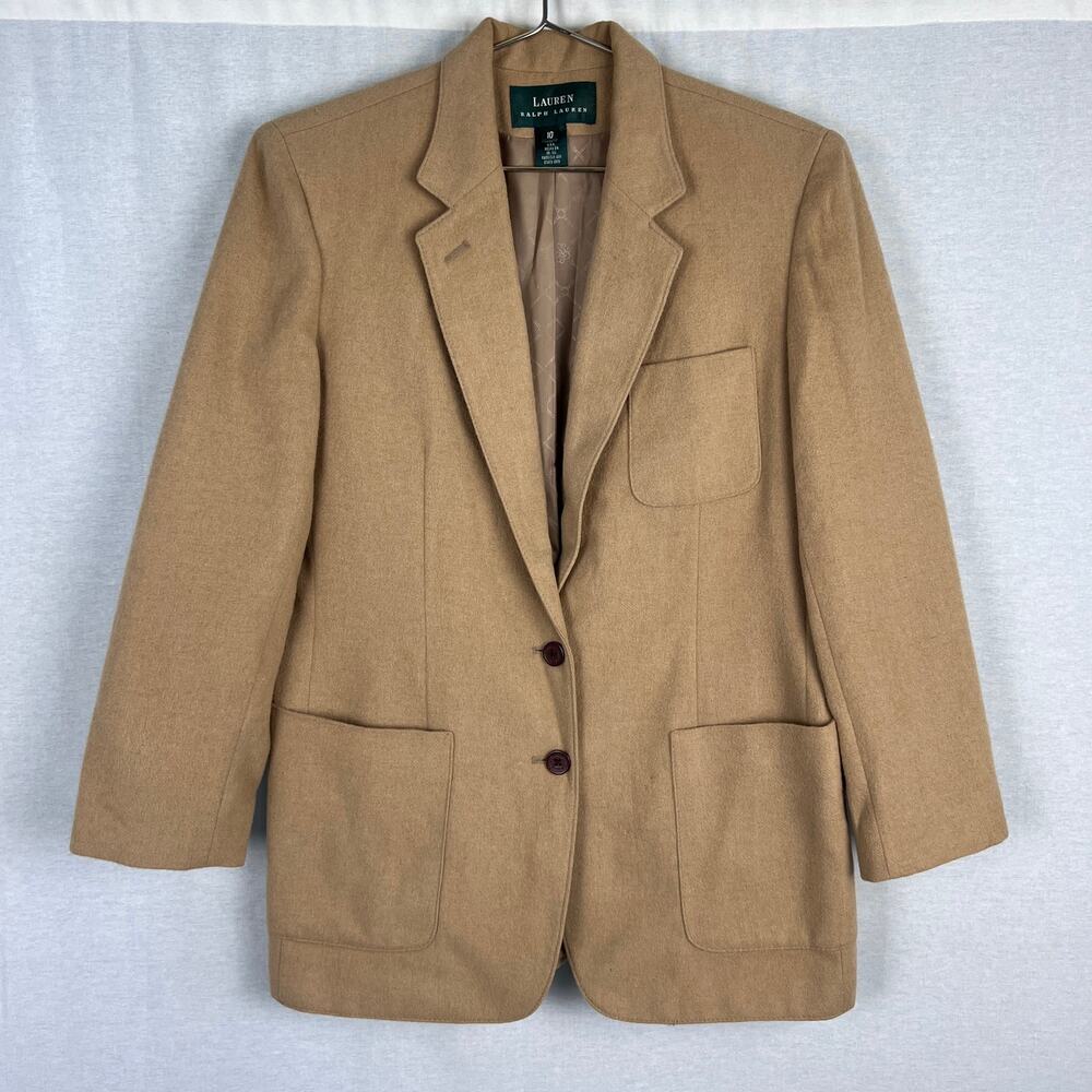 Lauren Ralph Lauren Jacket Camel Hair Blazer Old Money Quiet Luxury Classic Work